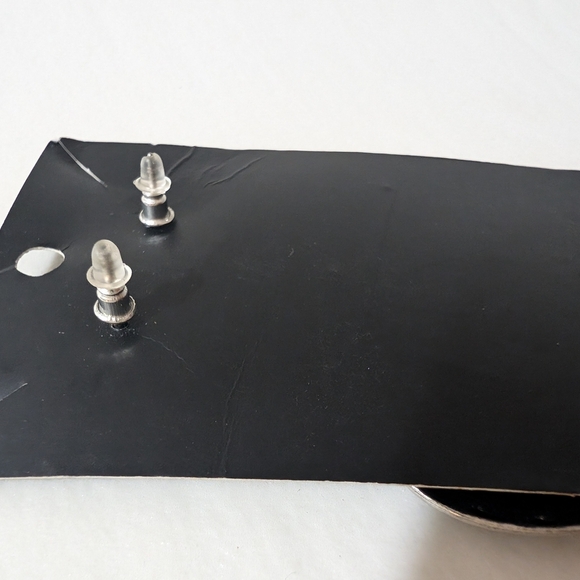 Boho Silver and Turquoise Dangle Earrings - Picture 4 of 5